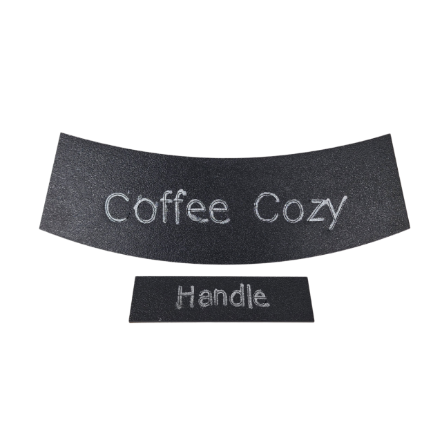 Coffee Cup Cozy with Handle Template set with pattern